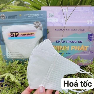 Khẩu trang 5d Chính Hãng Công Ty Thịnh Phát 3 lớp kháng khuẩn [SHIP 2H HOẢ TỐC HCM]