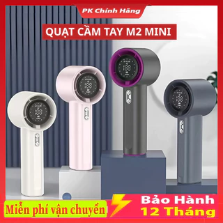 Quạt mini cầm tay M2 5000mAh gió mạnh 100 tốc độ turbo di động có thể sạc phản lực màn hình hiển thị pin