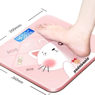 Cân sức khoẻ điện tử heo hồng chịu tải 180kg tặng pin